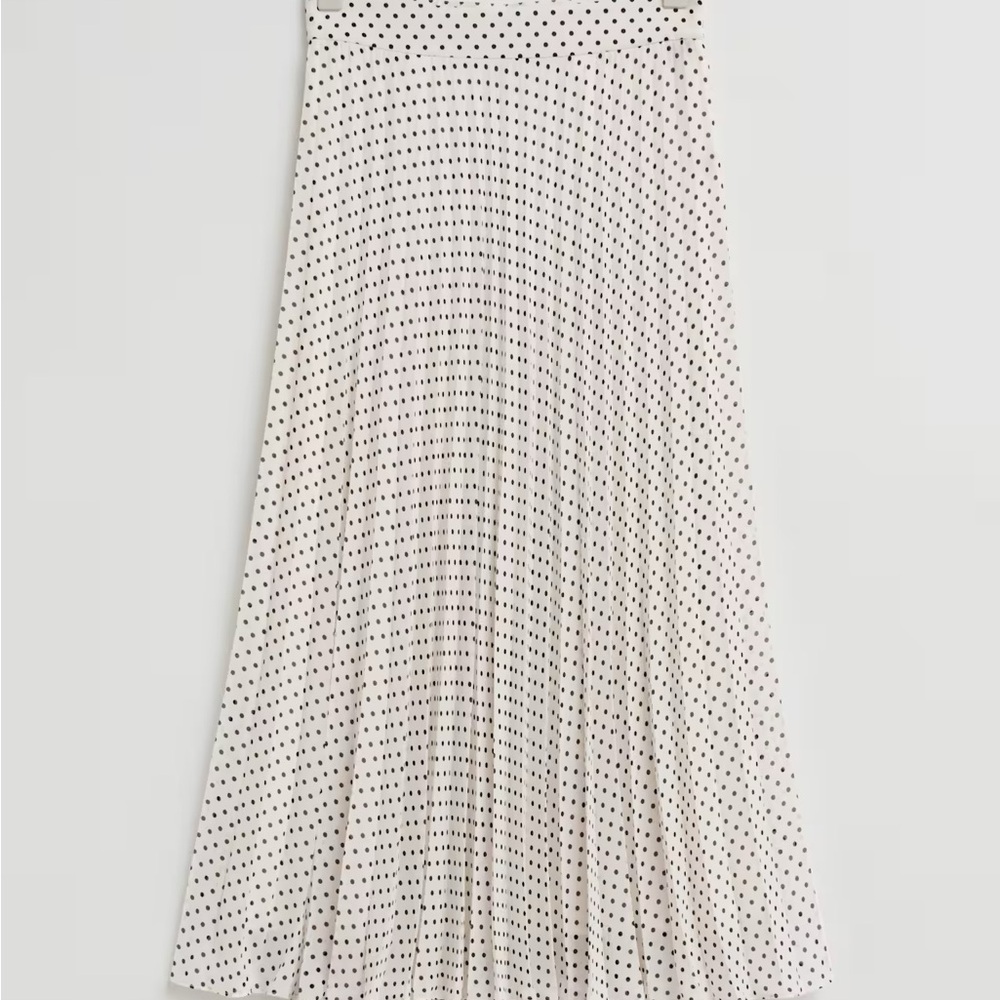 & Other Stories Black and White Polka Dot A-Line Skirt